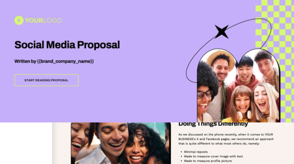 screenshot of Better Proposals